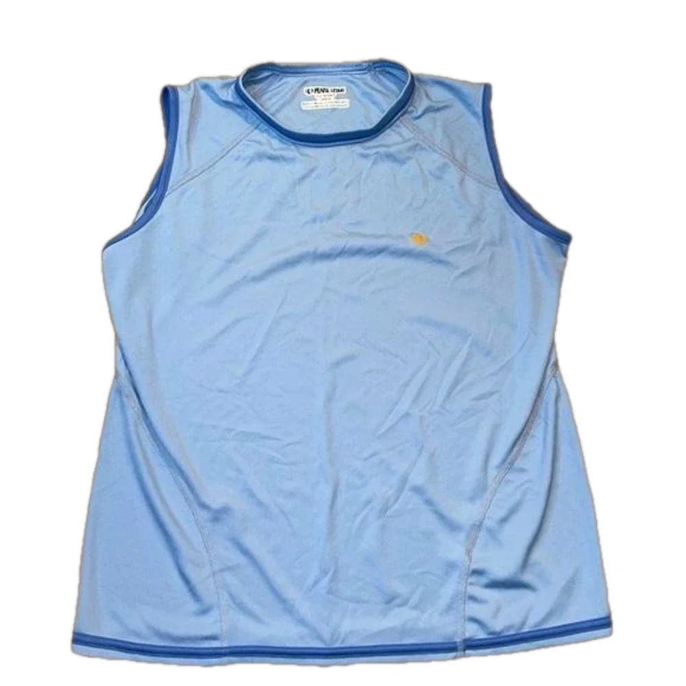 Ladies Pearl Izumi Size L Polyester Baby Blue Workout Tank Top